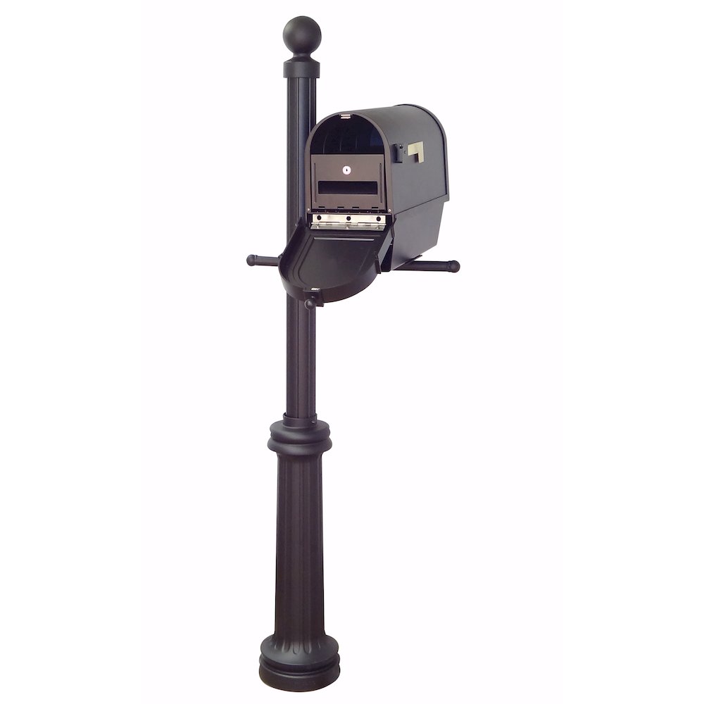 Curbside Mailbox with Newspaper Tube, Front Address Numbers, Locking Insert. Picture 1