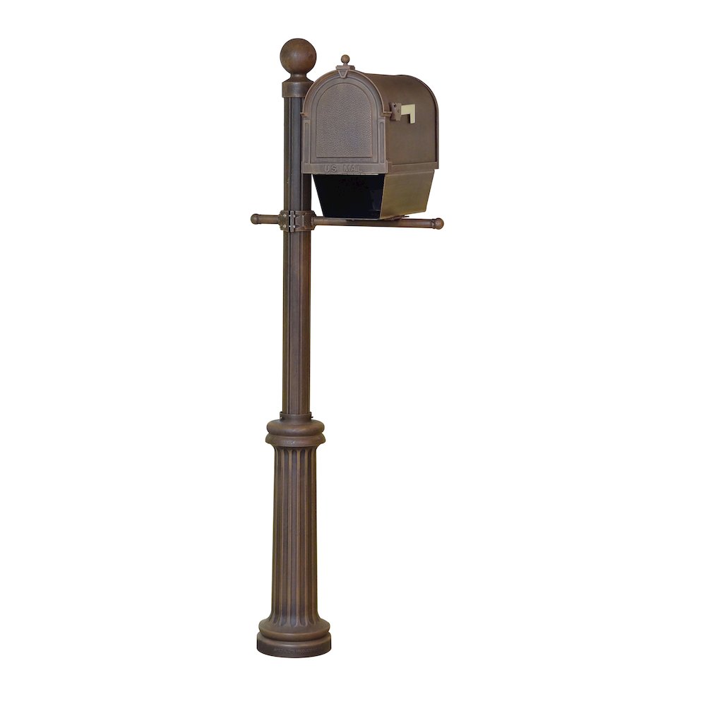 Curbside Mailbox with Newspaper Tube, Locking Insert and Fresno Mailbox Post. Picture 2