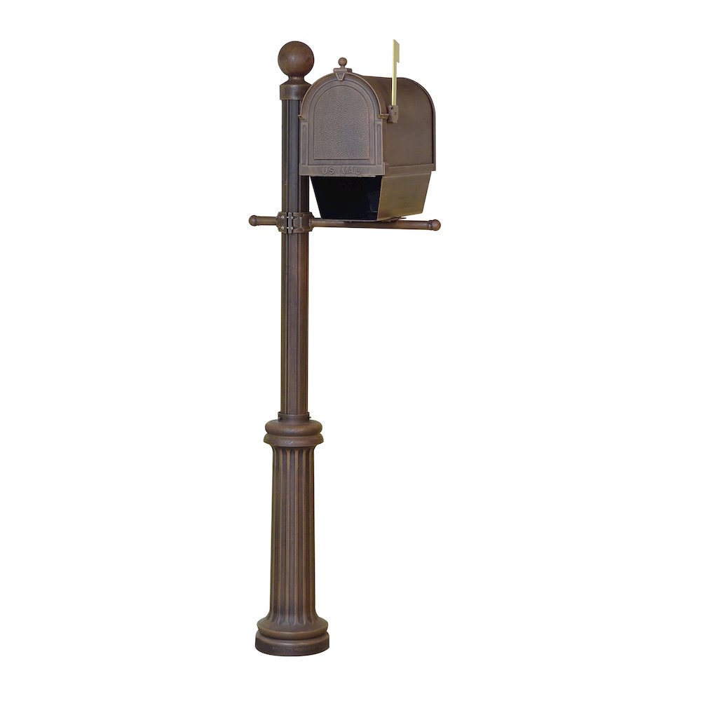 Curbside Mailbox with Newspaper Tube, Locking Insert and Fresno Mailbox Post. Picture 3