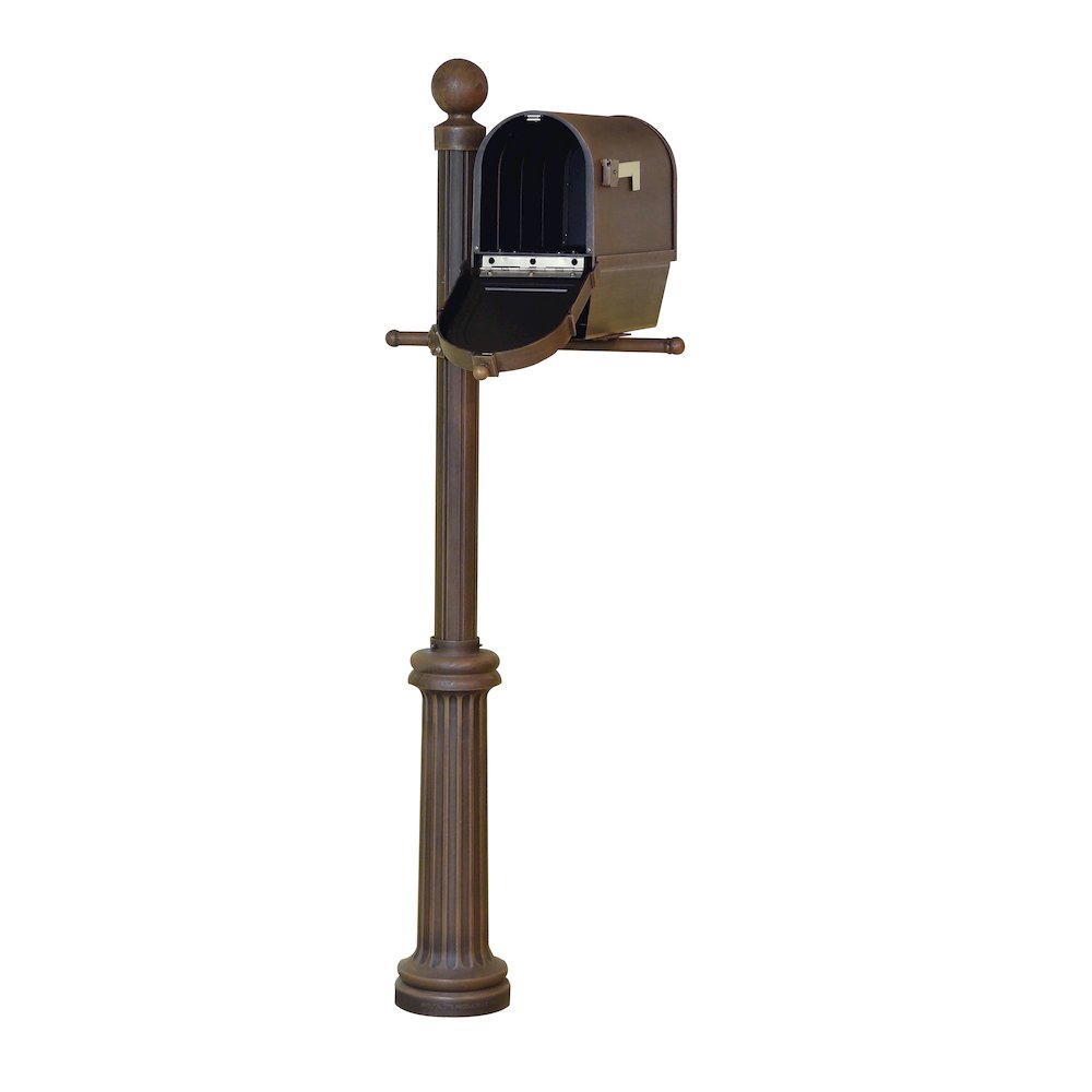 Curbside Mailbox with Newspaper Tube, Locking Insert and Fresno Mailbox Post. Picture 4