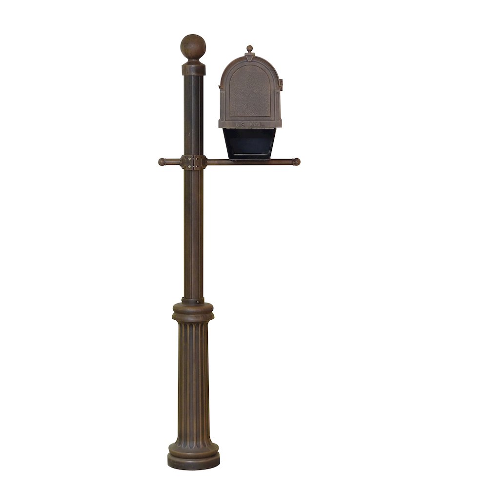 Curbside Mailbox with Newspaper Tube, Locking Insert and Fresno Mailbox Post. Picture 5