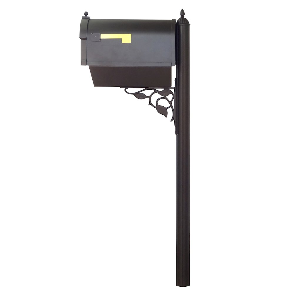 Curbside Mailbox with Newspaper Tube, Locking Insert and Albion Mailbox Post. Picture 3