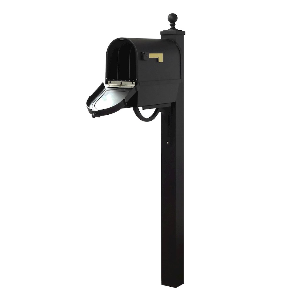 Curbside Mailbox with Front Numbers, Newspaper Tube and Springfield Mailbox Post. Picture 3
