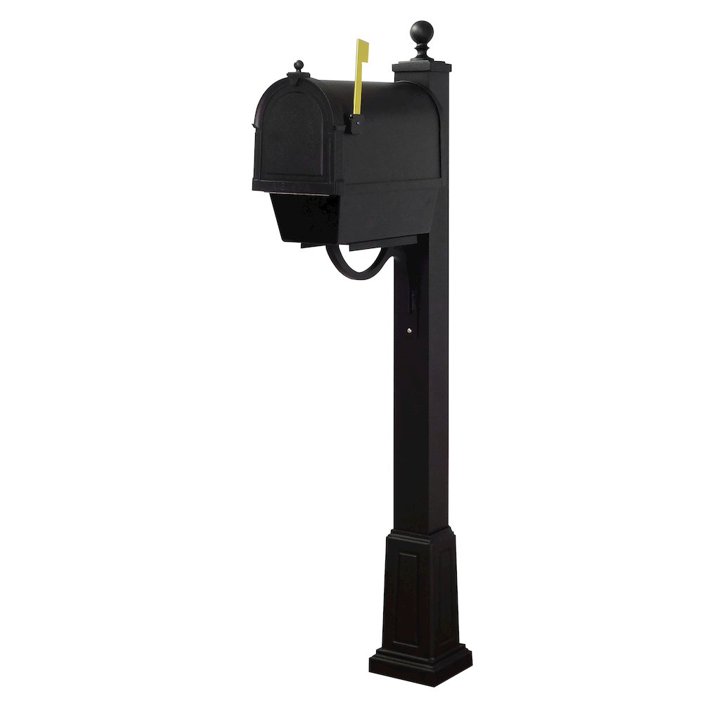 Curbside Mailbox with Newspaper Tube and Springfield Mailbox Post with Base. Picture 2