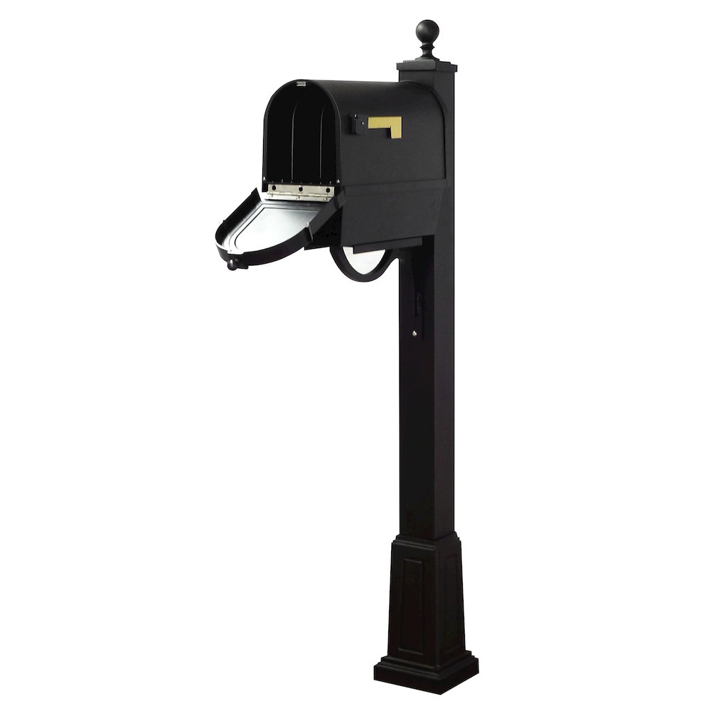 Curbside Mailbox with Newspaper Tube and Springfield Mailbox Post with Base. Picture 3