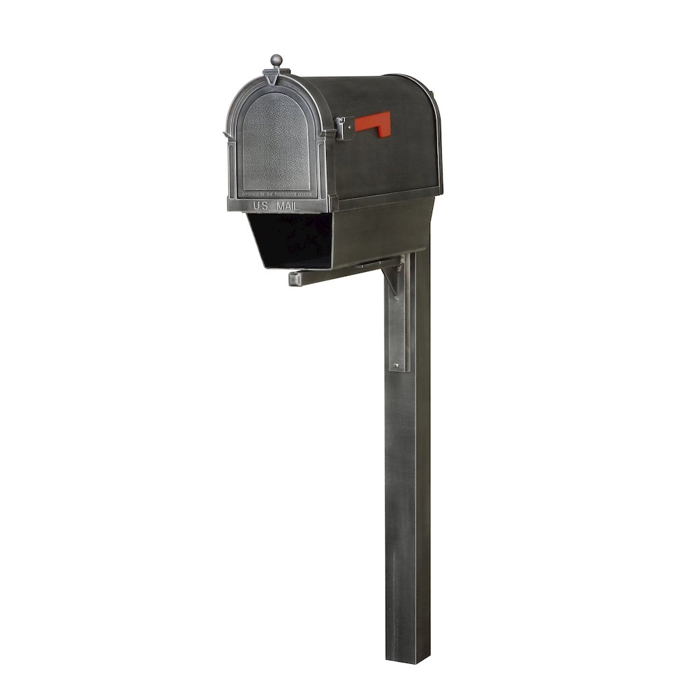 Curbside Mailbox with Newspaper Tube, Locking Insert and Wellington Mailbox Post. Picture 2