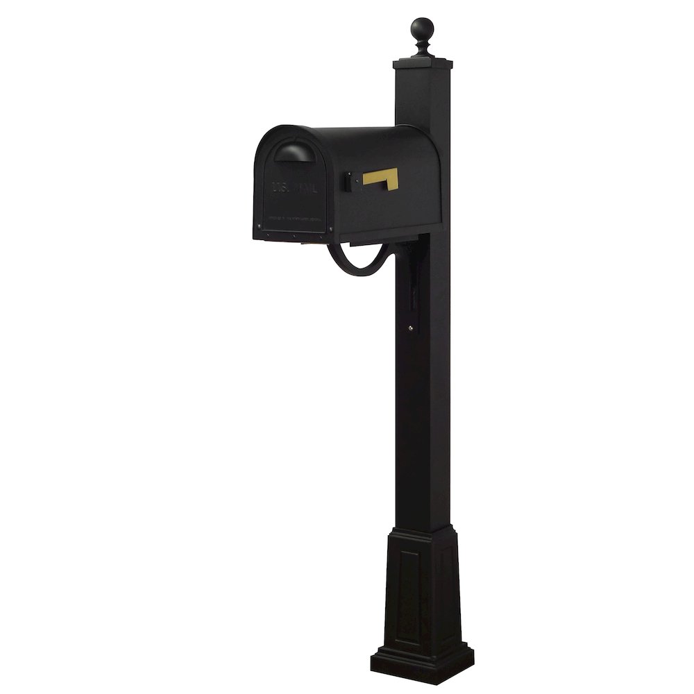 Classic Curbside Mailbox with Locking Insert and Springfield Mailbox with Base. Picture 2