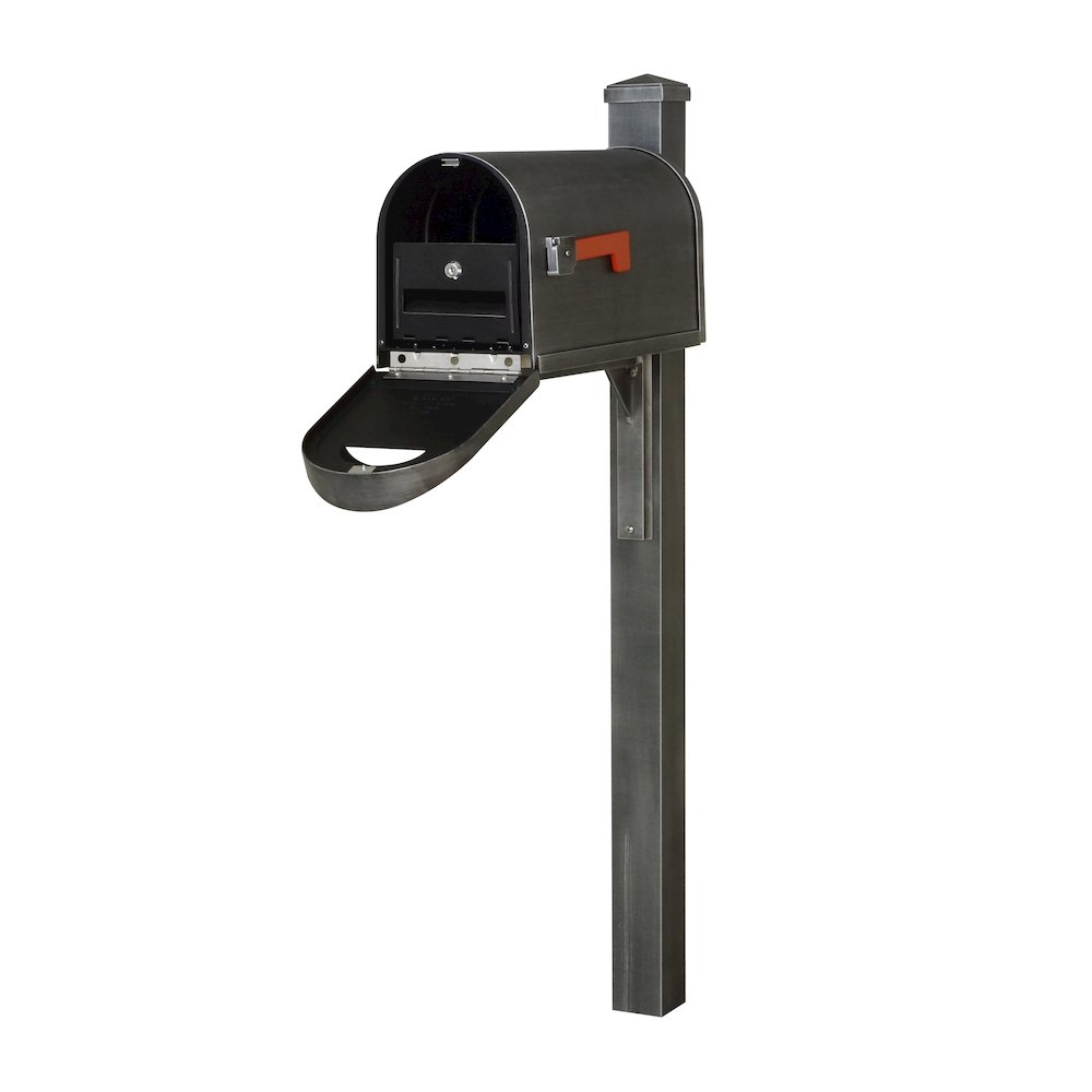 Curbside Mailbox wtih Locking Insert and Wellington Direct Burial Mailbox Smooth. Picture 1