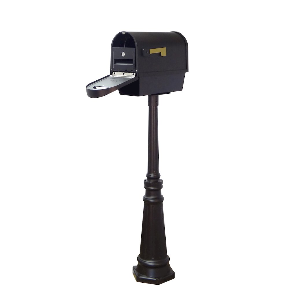 Classic Curbside Mailbox with Newspaper Tube with Direct Burial Kit. Picture 1