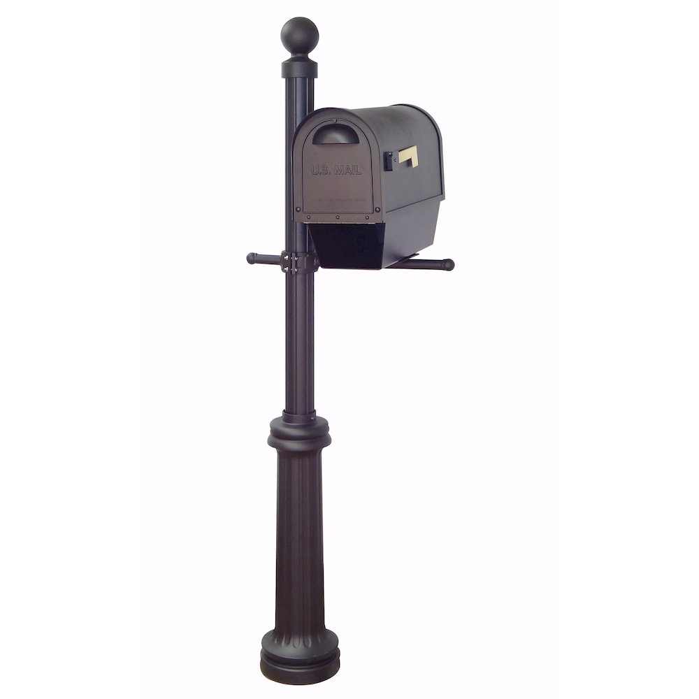 Classic Curbside Mailbox with Newspaper Tube, Locking Insert and Fresno Mailbox. Picture 2