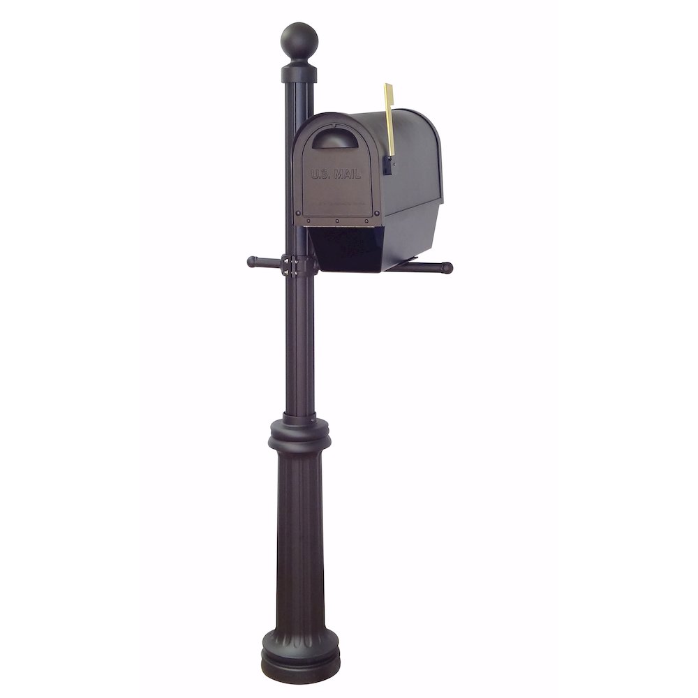 Classic Curbside Mailbox with Newspaper Tube, Locking Insert and Fresno Mailbox. Picture 3