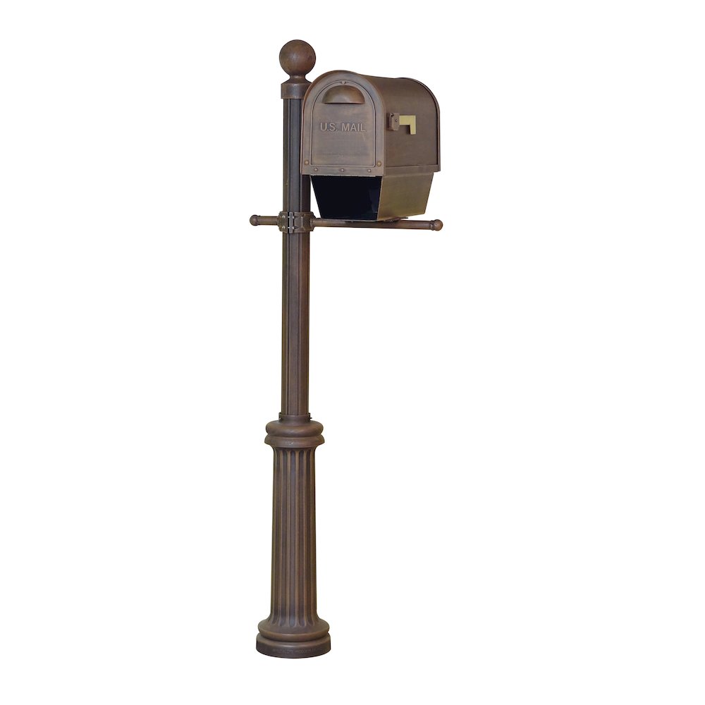 Classic Curbside Mailbox with Newspaper Tube, Locking Insert and Fresno Mailbox. Picture 2