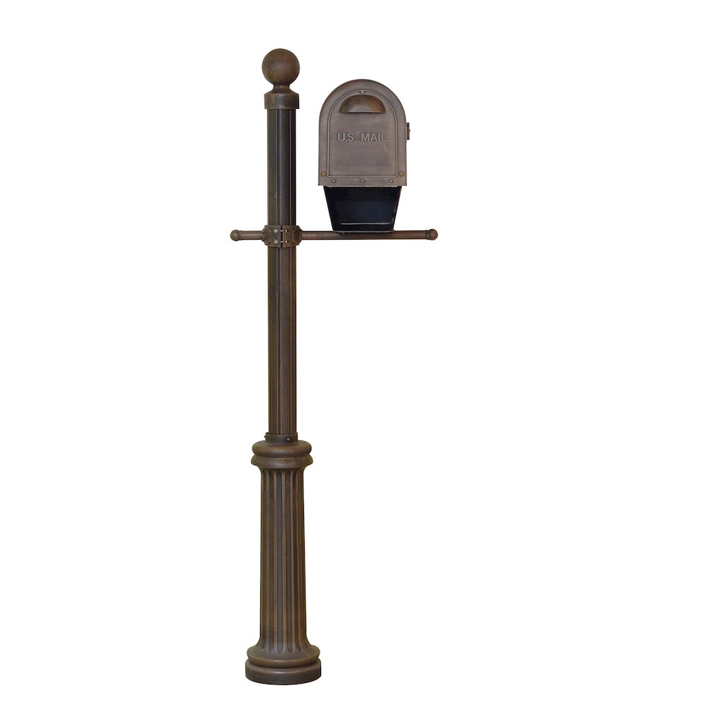 Classic Curbside Mailbox with Newspaper Tube, Locking Insert and Fresno Mailbox. Picture 5