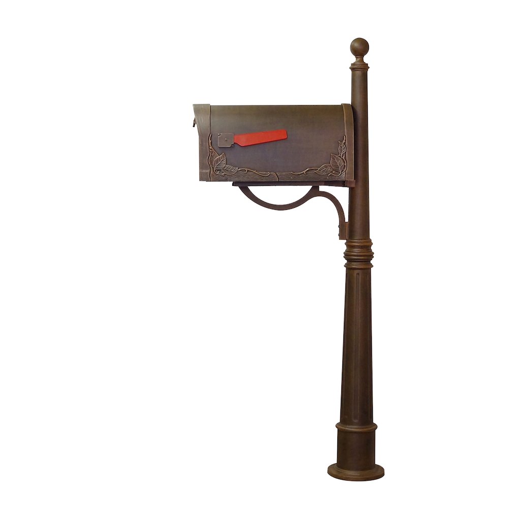Floral Curbside Mailbox with Locking Insert and Ashland Mailbox Post. Picture 4