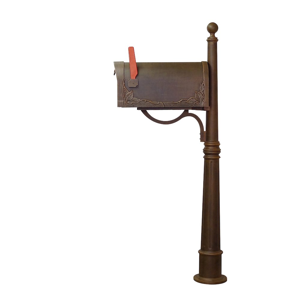Floral Curbside Mailbox with Locking Insert and Ashland Mailbox Post. Picture 5