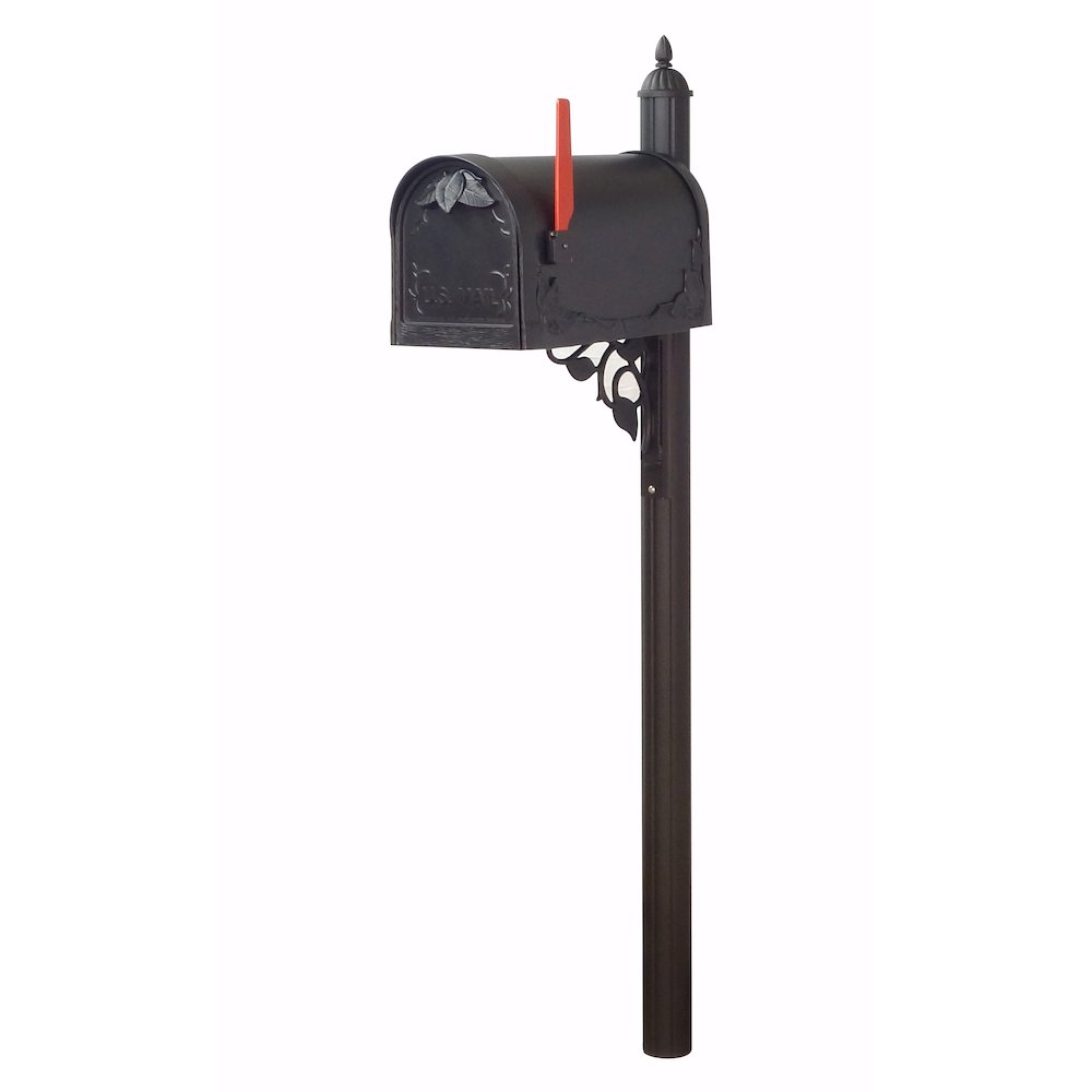 Floral Curbside Mailbox with Locking Insert and Albion Mailbox Post. Picture 3