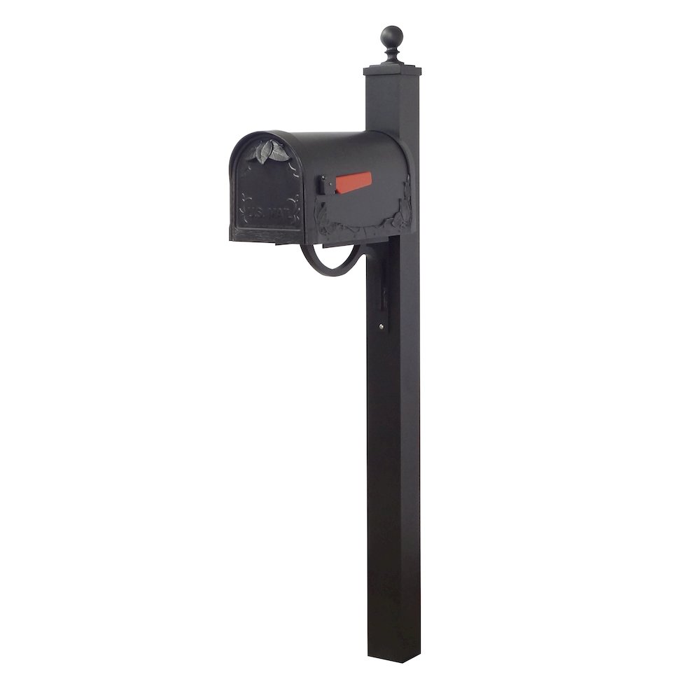 Floral Curbside Mailbox with Locking Insert and Springfield Mailbox Post. Picture 2