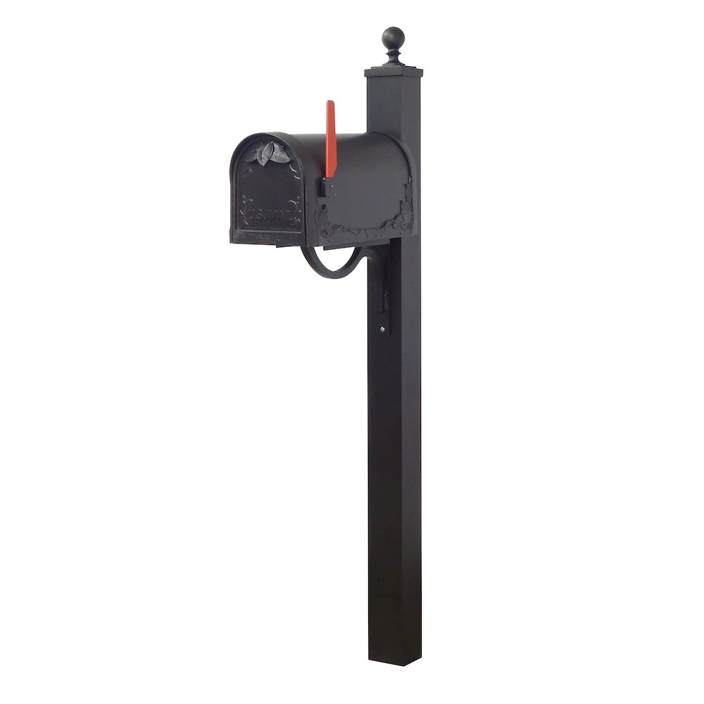 Floral Curbside Mailbox with Locking Insert and Springfield Mailbox Post. Picture 3