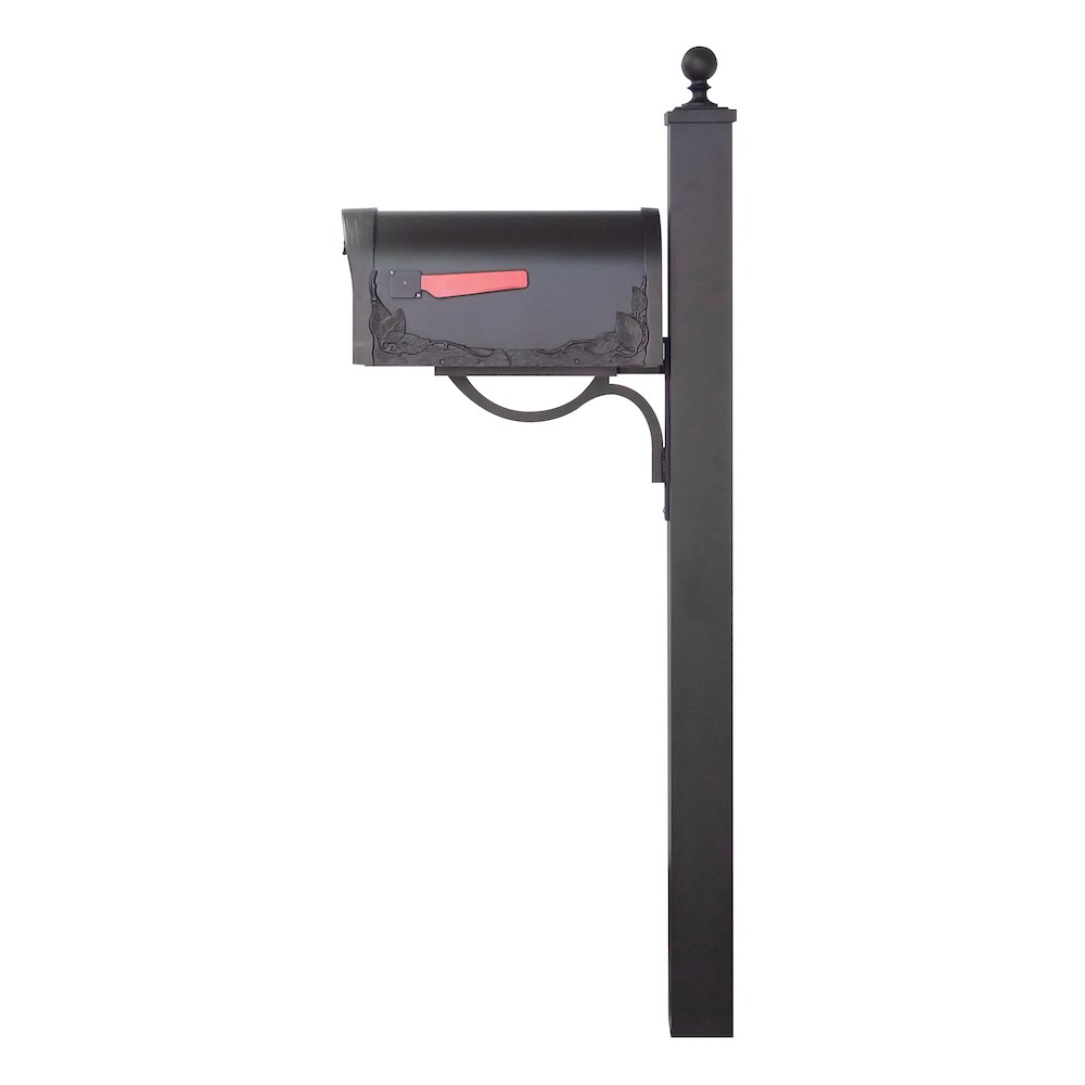 Floral Curbside Mailbox with Locking Insert and Springfield Mailbox Post. Picture 4