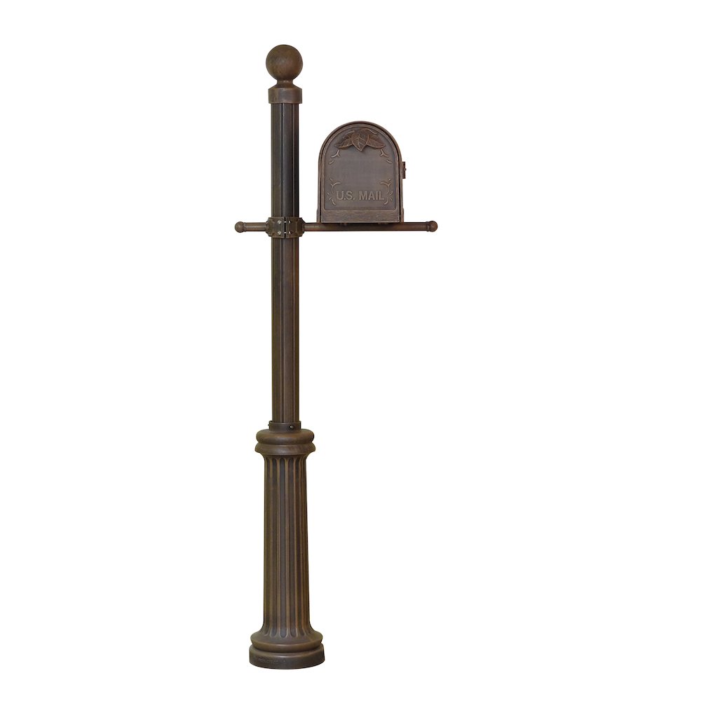 Floral Curbside Mailbox, Locking Insert and Fresno Mailbox Post. Picture 5