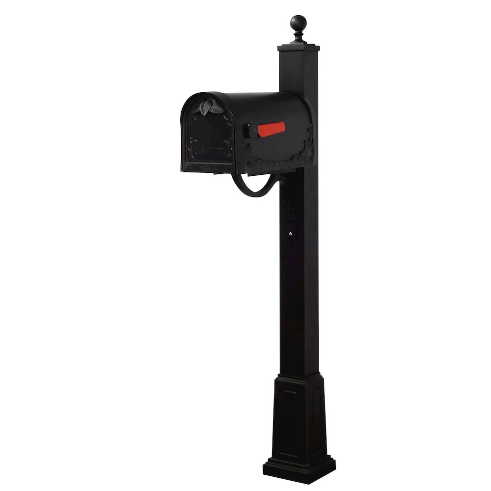 Floral Curbside Mailbox with Locking Insert and Springfield Mailbox with Base. Picture 2
