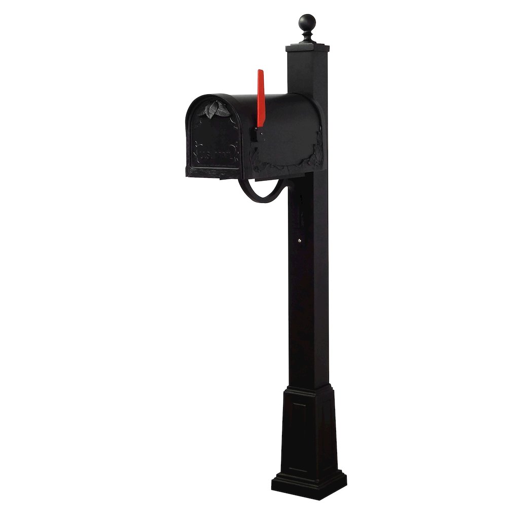 Floral Curbside Mailbox with Locking Insert and Springfield Mailbox with Base. Picture 3