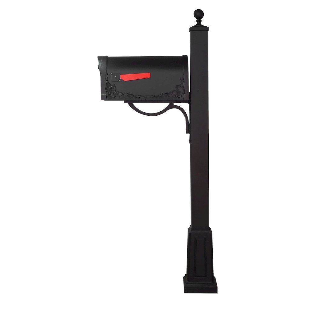 Floral Curbside Mailbox with Locking Insert and Springfield Mailbox with Base. Picture 4