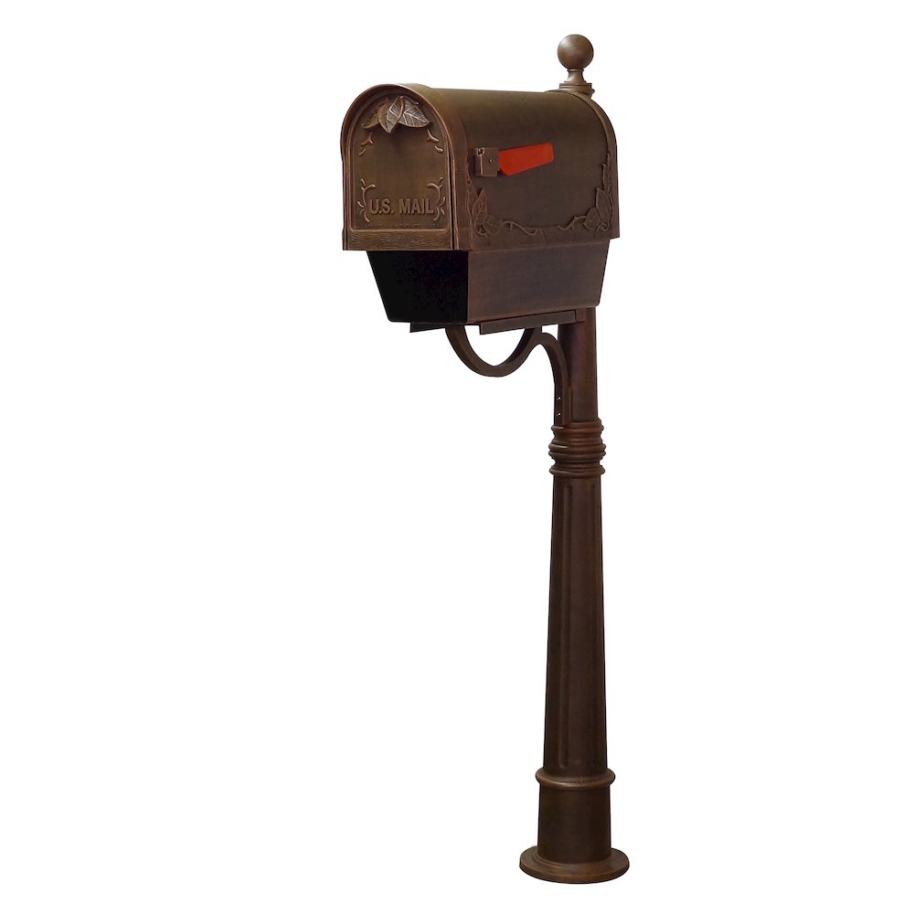 Floral Curbside Mailbox with Newspaper Tube. Picture 2
