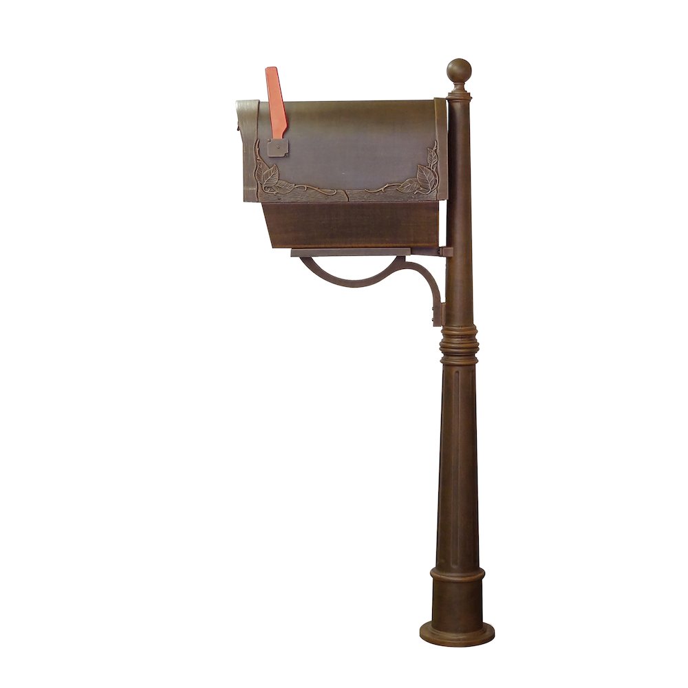 Floral Curbside Mailbox with Newspaper Tube. Picture 5
