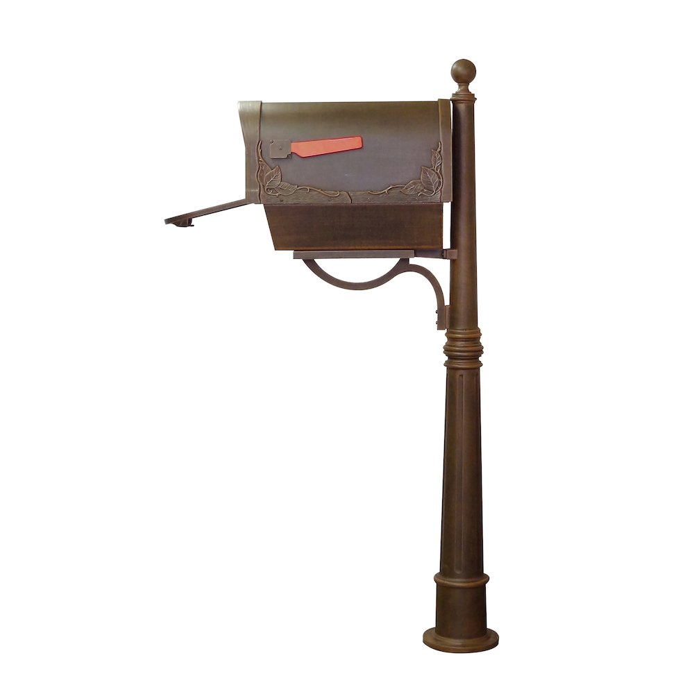 Floral Curbside Mailbox with Newspaper Tube. Picture 6