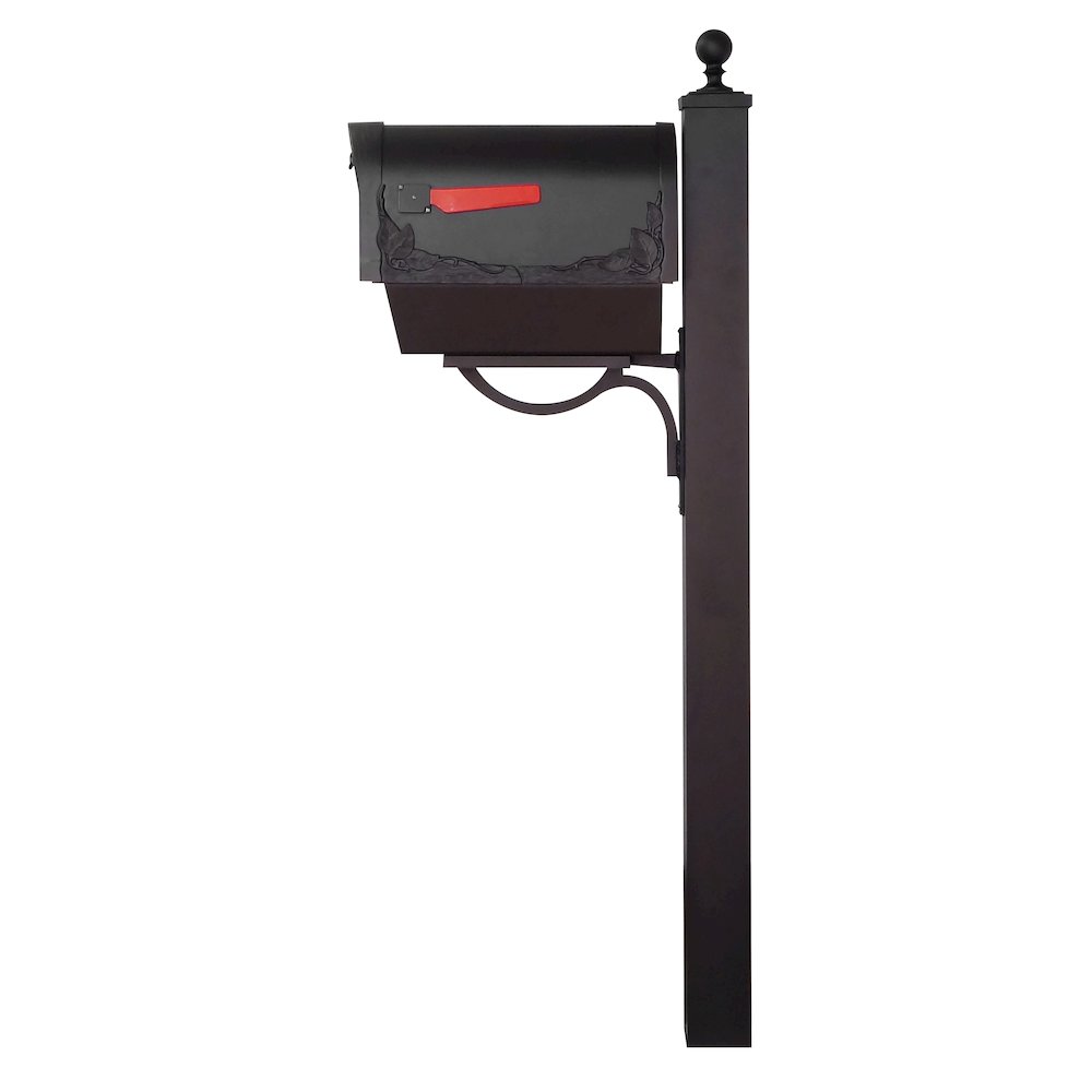 Floral Curbside Mailbox with Newspaper Tube. Picture 4