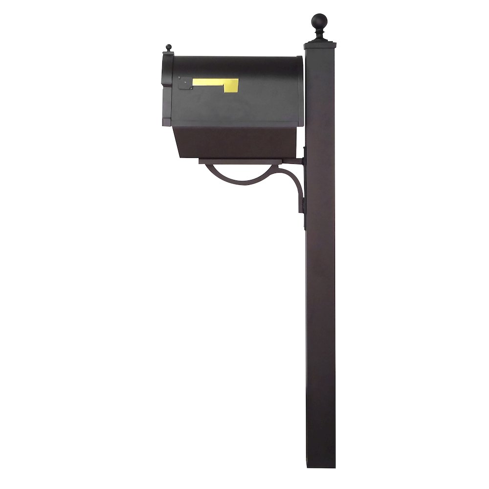 Curbside Mailbox with Front Numbers, Newspaper Tube and Springfield Mailbox Post. Picture 4