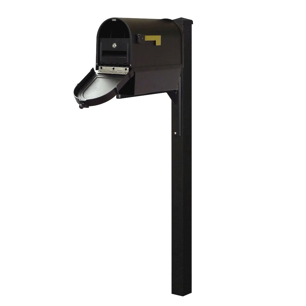 Curbside Mailbox with Newspaper Tube, Locking Insert and Wellington Mailbox Post. Picture 1
