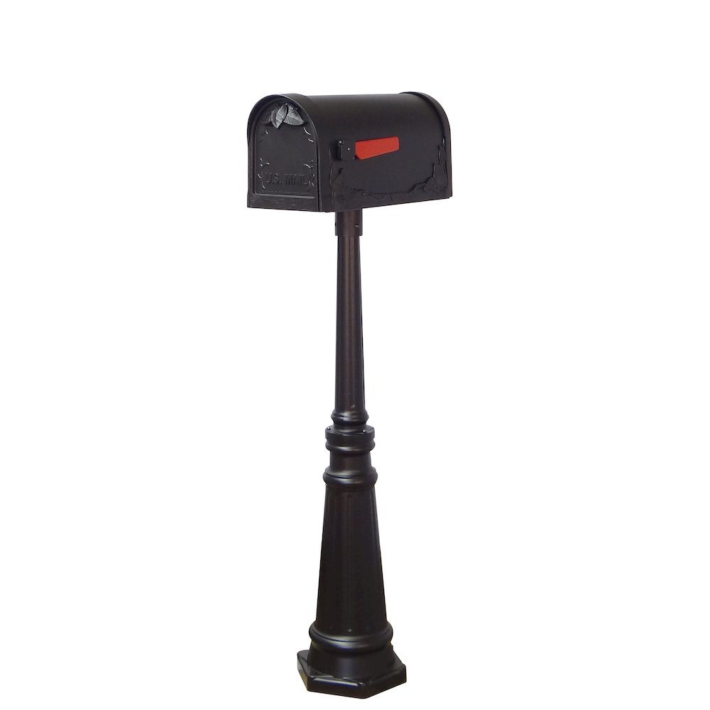 Floral Curbside Mailbox and Tacoma Mailbox Post with Direct Burial Kit. Picture 1