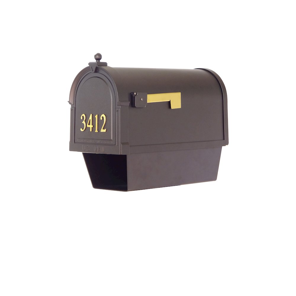 Curbside Mailbox with Front Numbers, Newspaper Tube. Picture 4
