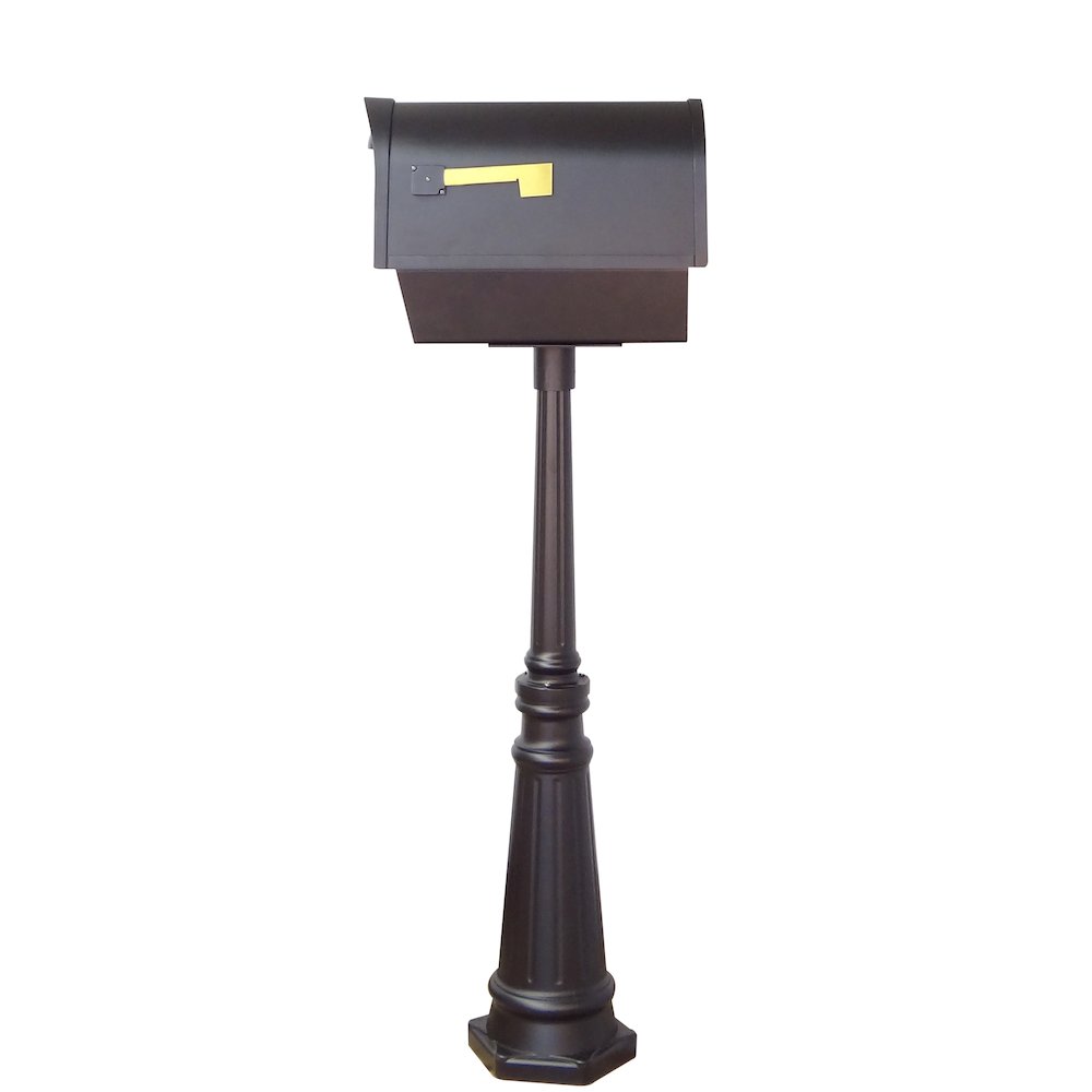 Classic Curbside Mailbox with Newspaper Tube with Direct Burial Kit. Picture 4