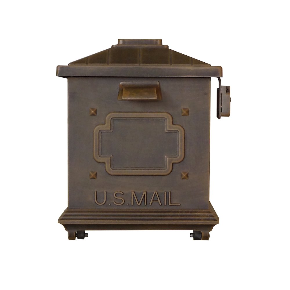 Savannah Curbside Mailbox with Monogram Mailbox Post. Picture 5