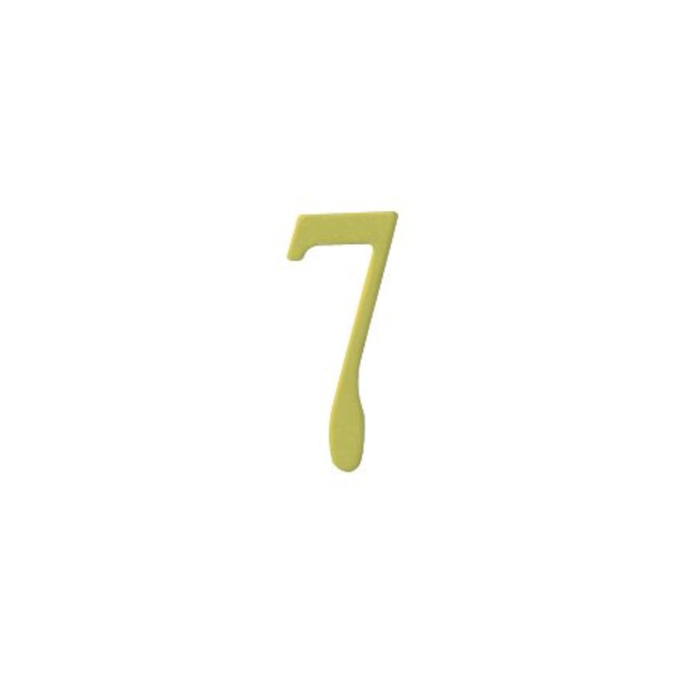 3 inch Brass Self Adhesive Address Number.  Number: 7. Picture 1