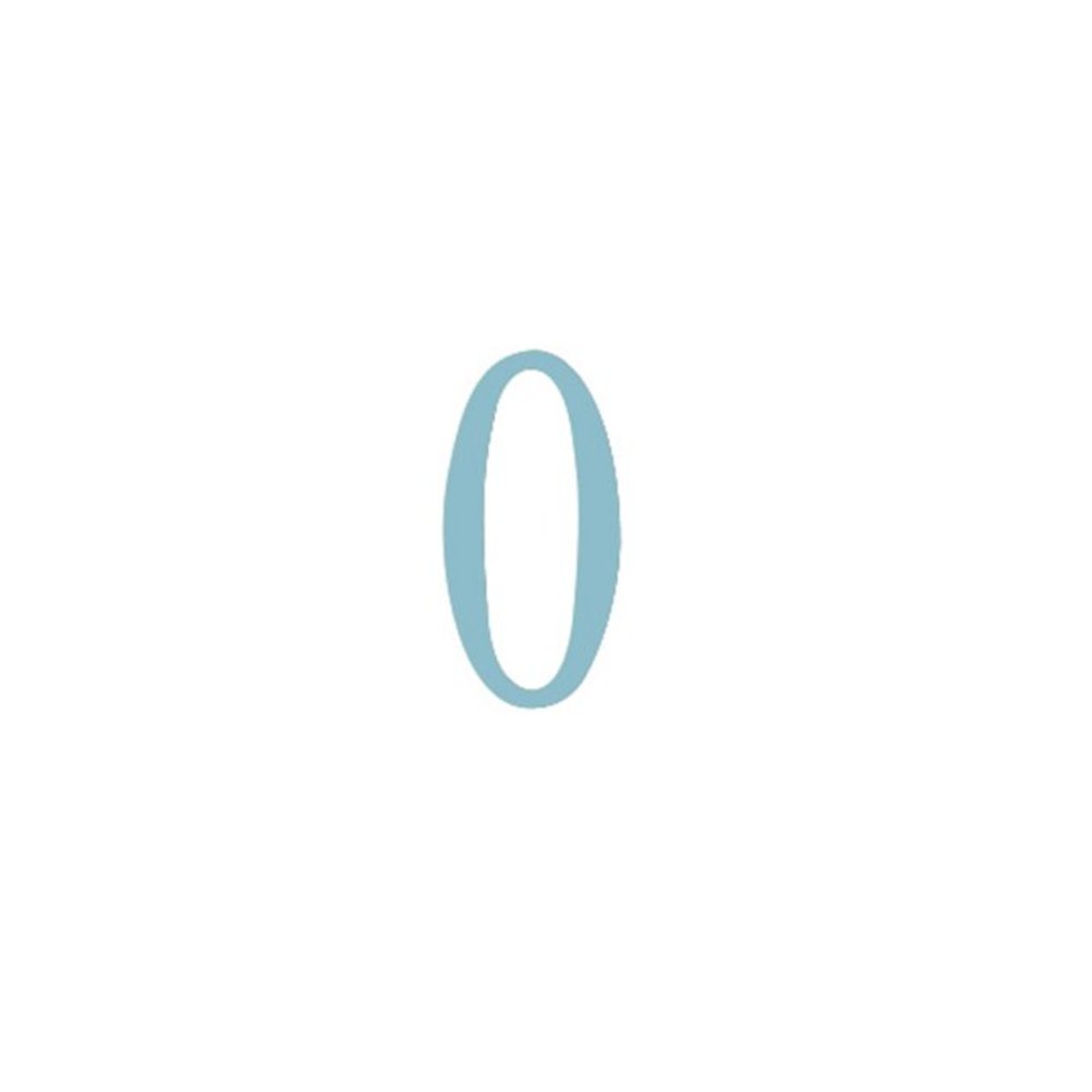 2 inch Stainless Steel Self Adhesive Address Number.  Number: 0. Picture 1