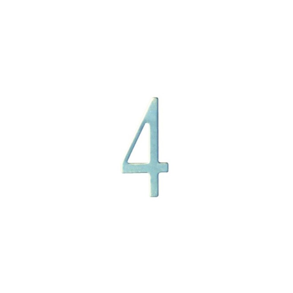 2 inch Stainless Steel Self Adhesive Address Number.  Number: 4. Picture 1