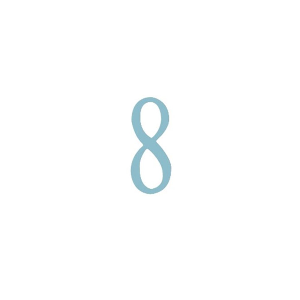 2 inch Stainless Steel Self Adhesive Address Number.  Number: 8. Picture 1
