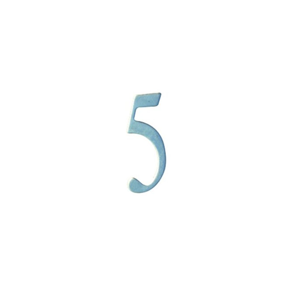 3 inch Stainless Steel Self Adhesive Address Number.  Number: 5. Picture 1