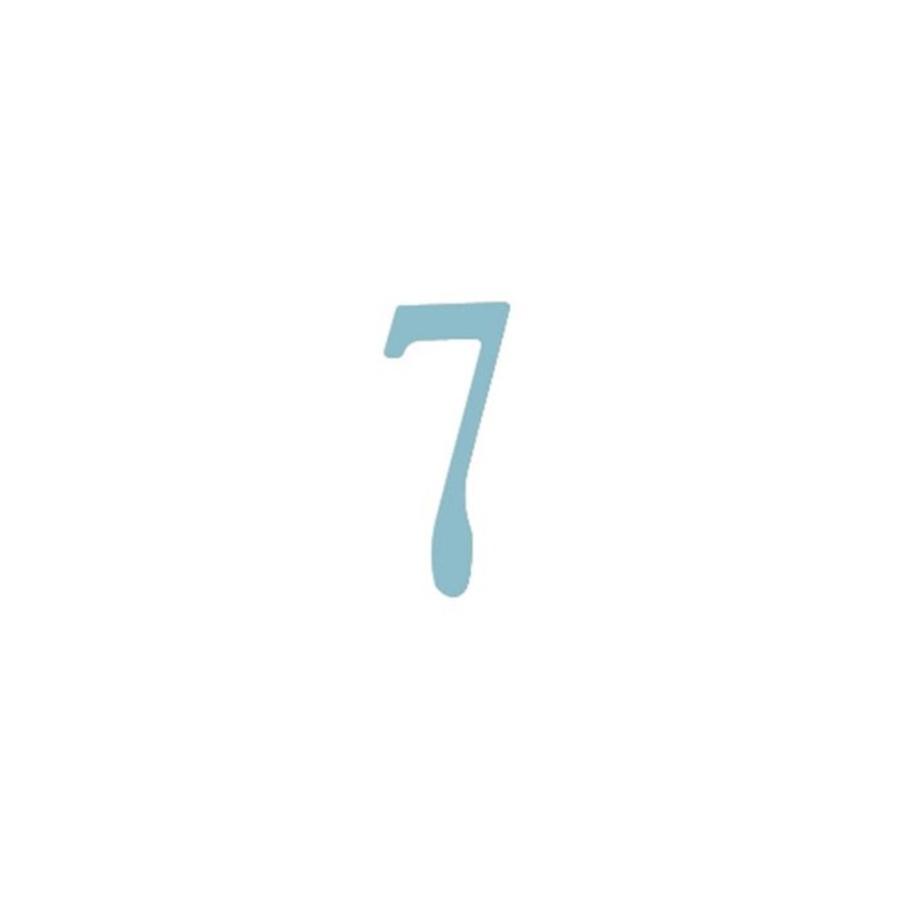 3 inch Stainless Steel Self Adhesive Address Number.  Number: 7. Picture 1