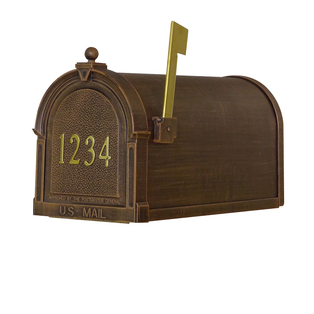 Berkshire Curbside Mailbox with Front Address Numbers and Fresno Mailbox Post. Picture 6