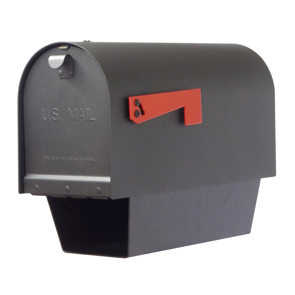 Titan Aluminum Curbside Mailbox with Newspaper Tube and  Springfield Mailbox. Picture 5