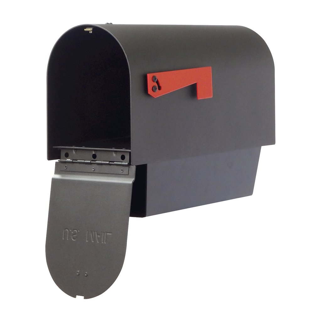 Titan Aluminum Curbside Mailbox with Newspaper Tube and  Springfield Mailbox. Picture 7