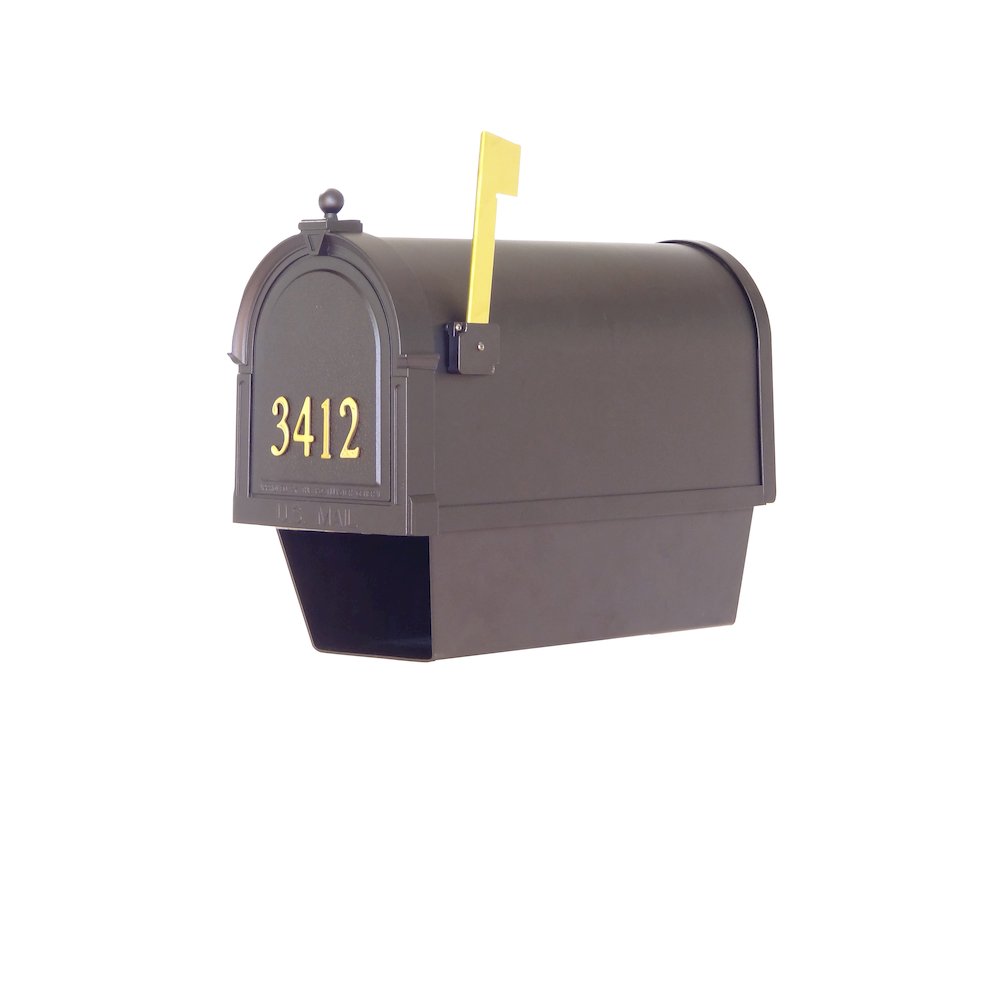 Curbside Mailbox with Front Numbers, Newspaper Tube. Picture 6