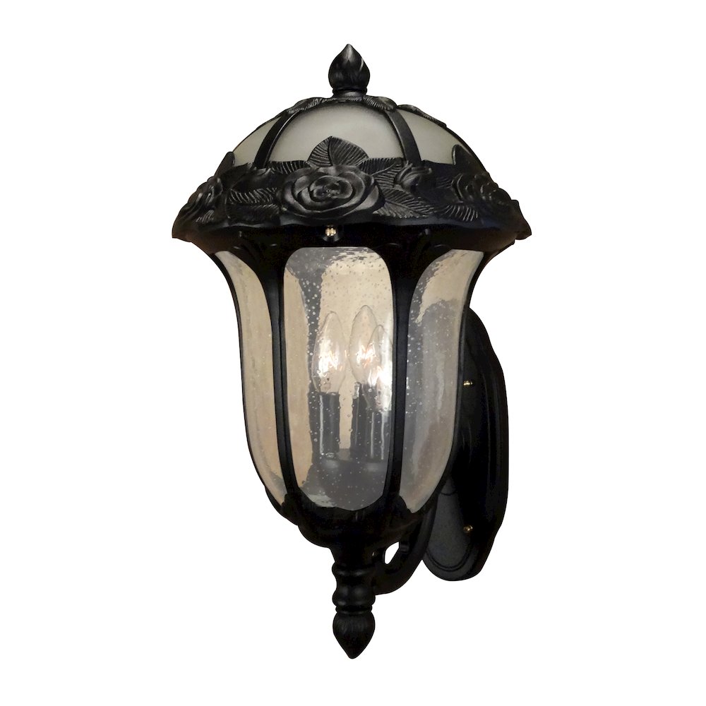 Rose Garden  Large Bottom Mount Light with Seedy Glass. Picture 1