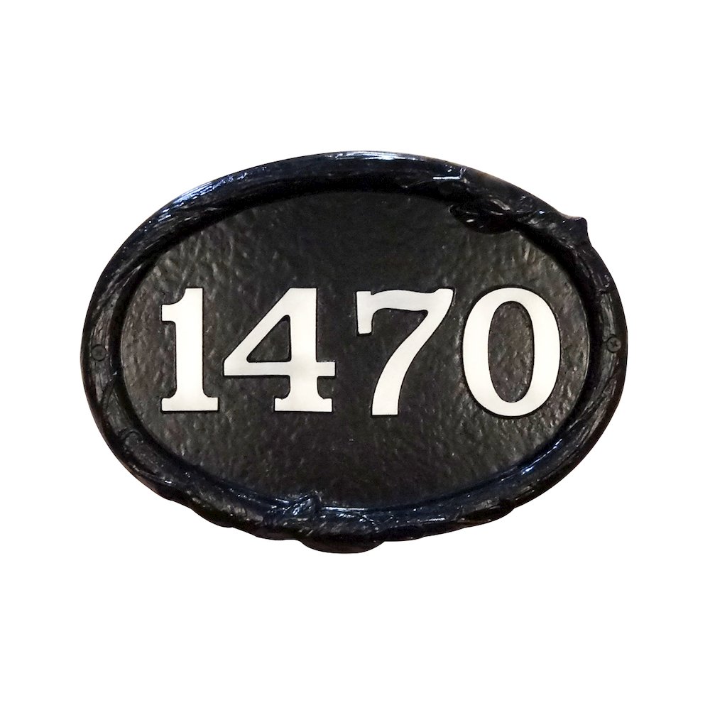 Floral Cast Aluminum Address Plaque with Brushed Aluminum Numbers. Picture 2