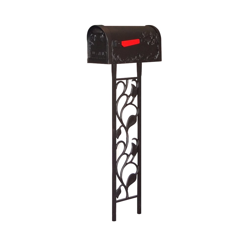 Hummingbird Curbside Mailbox with Floral Mailbox Post. Picture 1